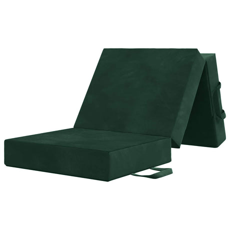 Vidaxl vouwbare bankbed 75 x 63 x 45 cm donkergroen