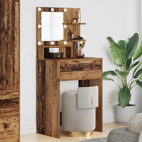 Vidaxl slaapkamer kaptafels oud hout 60 x 39,5 x 135 cm bewerkt hout