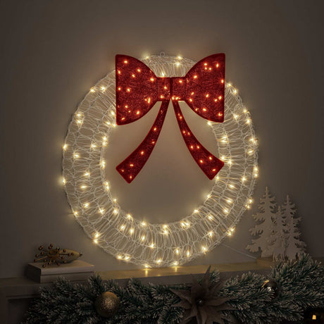 Vidaxl krans 60 led's warmwit 76 x 76 x 8,5 cm acryl