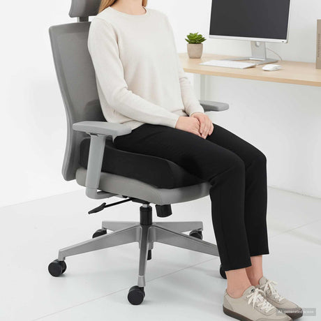 Vidaxl zitkussen effen zwart 40 x 40 x 13 cm pu schuim