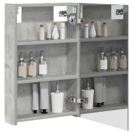 Vidaxl badkamer spiegelkast beton grijs 40 x 10,5 x 60,5 cm