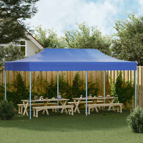 Vidaxl partytent 291 x 580 x 315 cm blauw oxford stof
