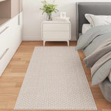 Vidaxl vloerkleden rechthoekig faro crème 200 x 80 cm polyester