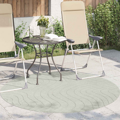 Vidaxl binnen- en buitentapijt palmeras groen ø 120 cm polyester