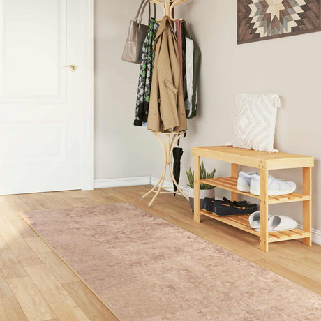 Vidaxl vloerkleedloper marsa zand 80 x 300 cm polyester en pvc