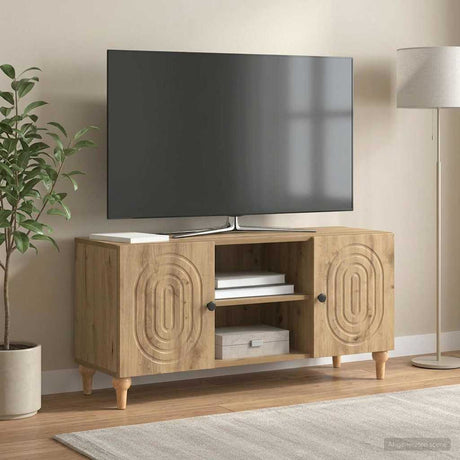 Vidaxl tv-kast 102 x 34,5 x 50 cm artisanaal eiken bewerkt hout