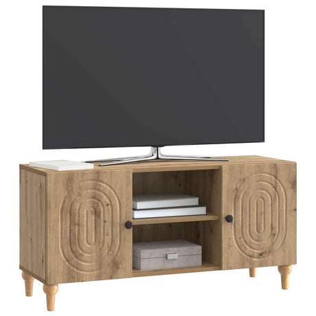Vidaxl tv-kast 102 x 34,5 x 50 cm artisanaal eiken bewerkt hout