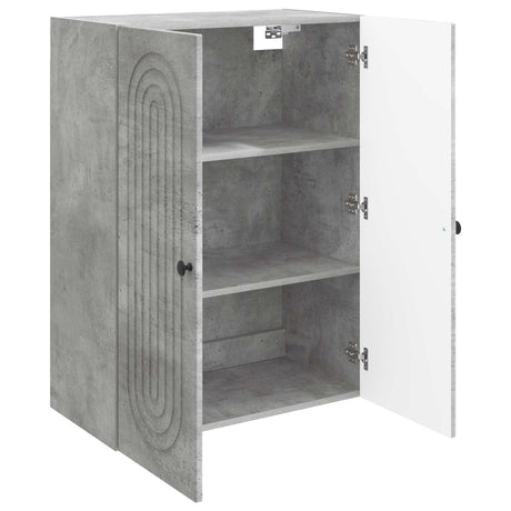 Vidaxl wandkast betongrijs 66 x 34,5 x 90 cm bewerkt hout