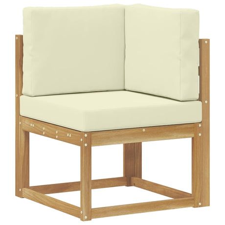 Vidaxl buiten hoek sofa massief acaciahout wit