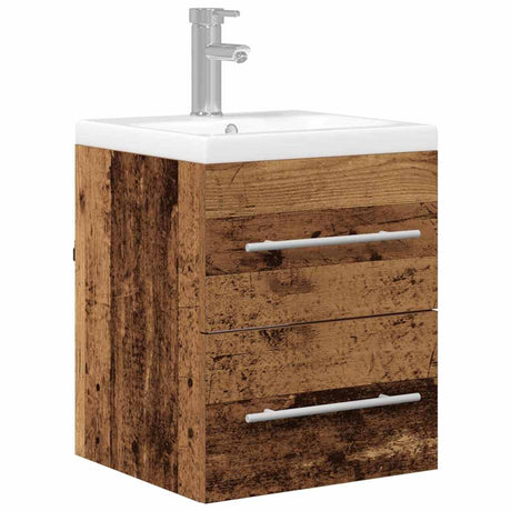 Vidaxl badkamertenk te kast met lade oud hout 41 x 38,5 x 48 cm