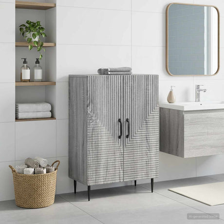 Vidaxl badkamer opbergkast haarlem grijs sonoma 59,5 x 31 x 80 cm