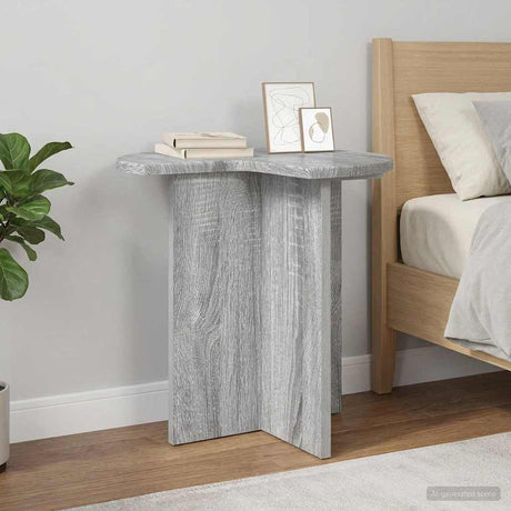 Vidaxl bijzettafel grijs sonoma ø 39 x 38 cm bewerkt hout
