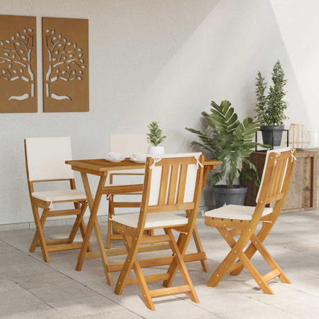 Vidaxl bistrostoelen voor buiten 4 st crèmewit massief acaciahout