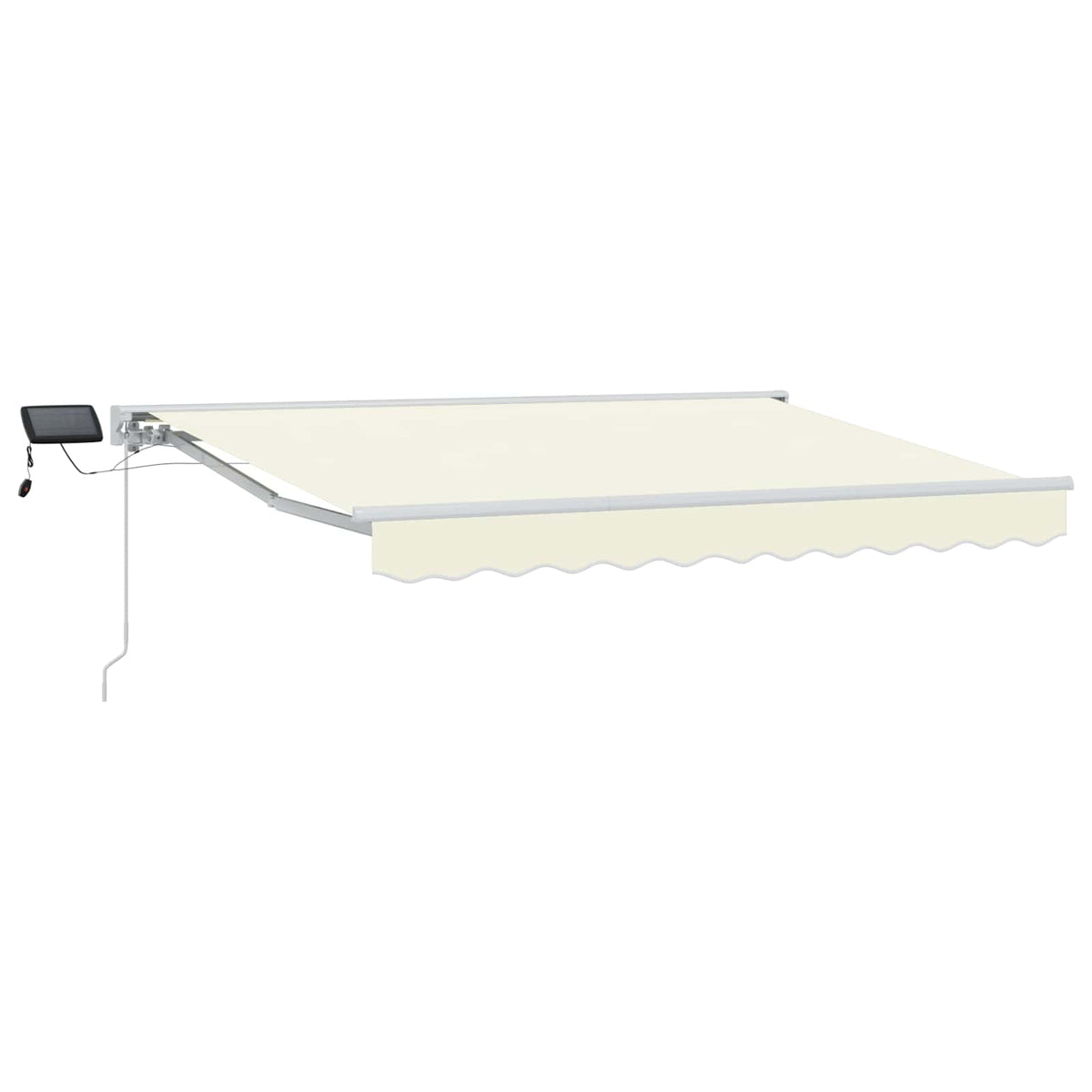 Vidaxl handmatige luifelhouder met led's crème en wit 2,5 x 2 m