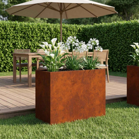 Vidaxl plantenbak roestkleurig 60 x 30 x 50 cm weervast staal