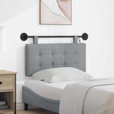 Vidaxl hangend hoofdbord met led-verlichting lichtgrijs stof