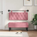 Vidaxl hangend hoofdbord roze fluweel