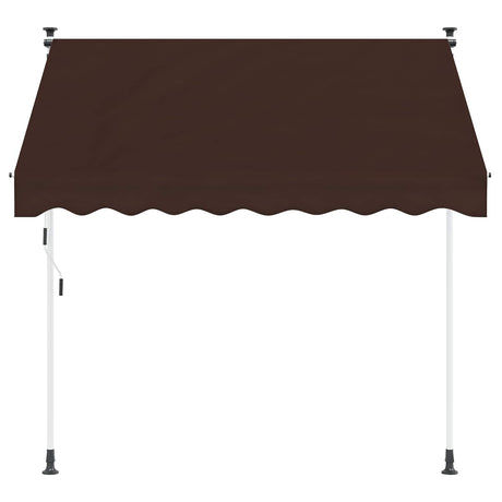 Vidaxl handmatig uitschuifbare luifel bruin 250 cm