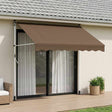 Vidaxl handmatig uitschuifbare luifel taupe 300 cm