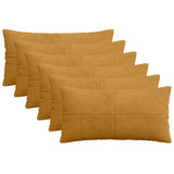 Vidaxl kussensloop 6 pcs almelo geel 40 x 70 cm corduroy