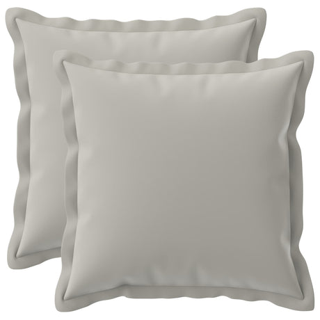 Vidaxl kussensloop 2 st houten grijs 45 x 45 cm polyester