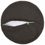 Vidaxl kussensloop 2 pcs heerlen donkergrijs ø 40 cm bouclé