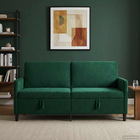 Vidaxl bank met opslag donkergroen 172 x 78 x 87 cm polyester