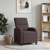 Vidaxl relaxfauteuil donkerbruin stof