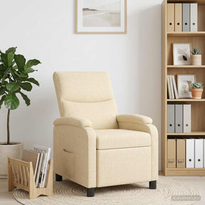 Vidaxl relaxfauteuil crèmekleurig stof