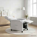 Vidaxl relaxfauteuil wit stof