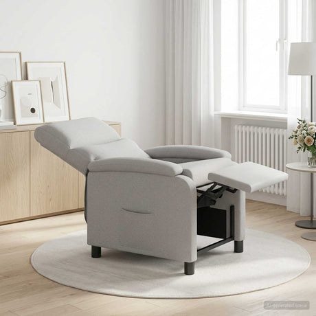 Vidaxl relaxfauteuil wolkengrijs stof