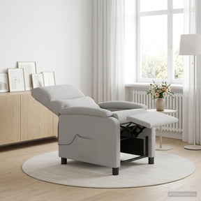 Vidaxl massage recliner wolkengrijs stof
