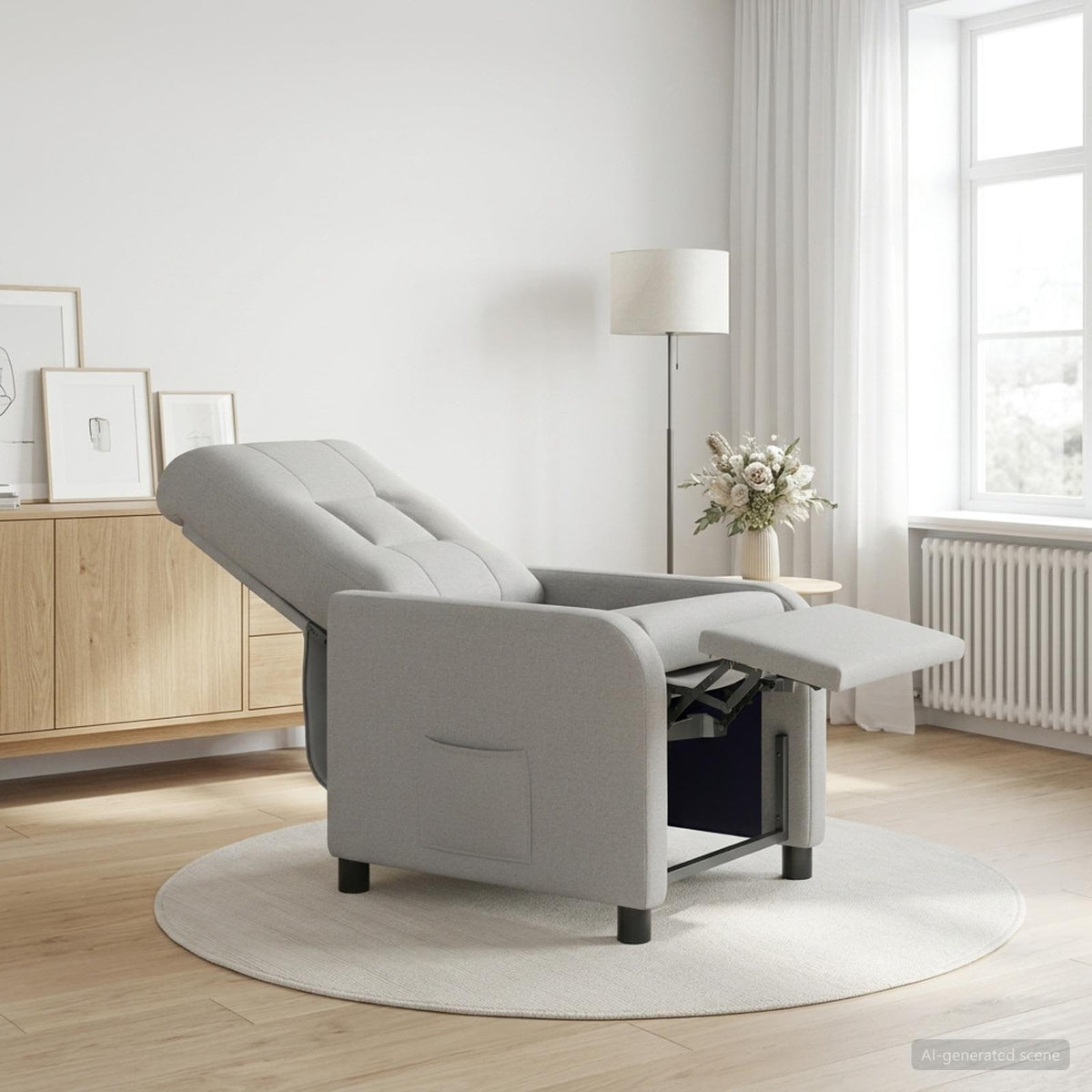Vidaxl relaxfauteuil wolkengrijs stof