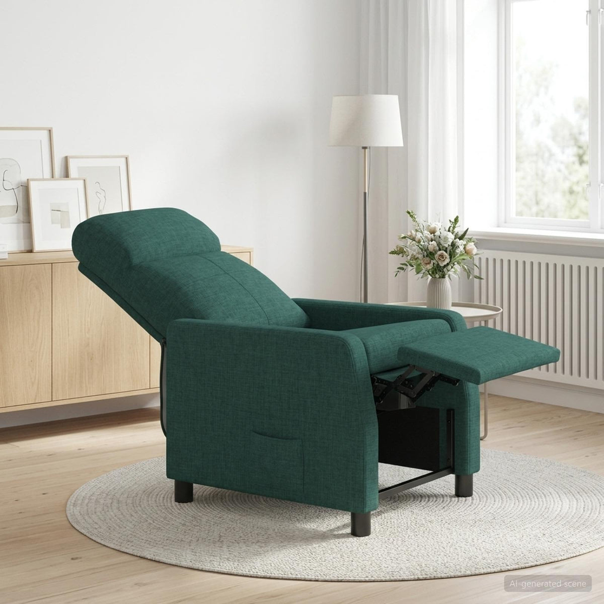 Vidaxl relaxfauteuil donkergroen stof