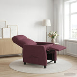 Vidaxl massage recliner paars stof