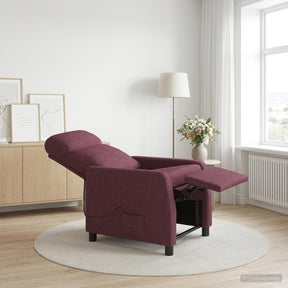 Vidaxl massage recliner paars stof