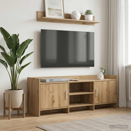 Vidaxl tv-kast 130 x 33 x 47 cm artisanaal eiken bewerkt hout