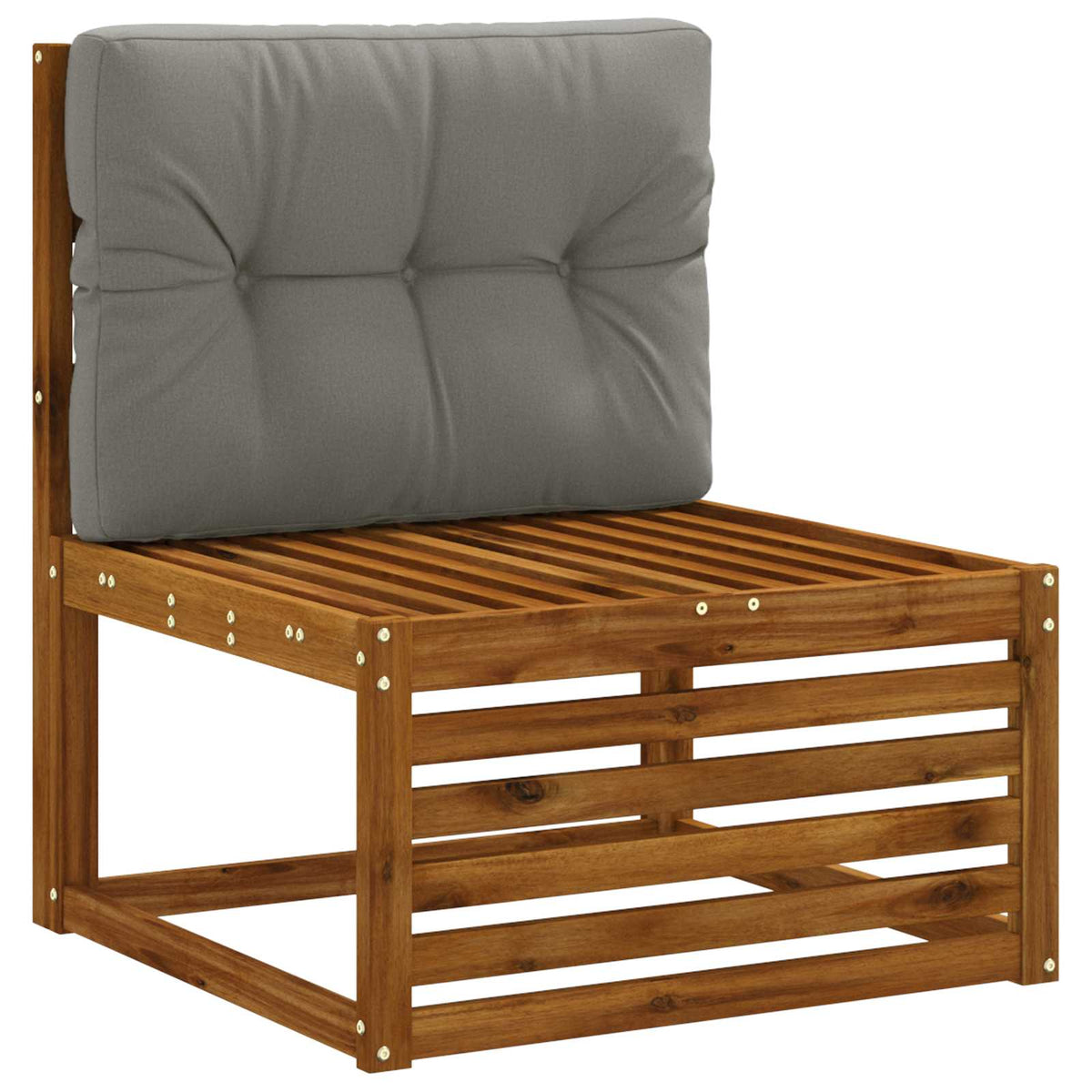 Vidaxl pallet rugkussen vianen 100% polyester grijs 70 x 50 x 12 cm