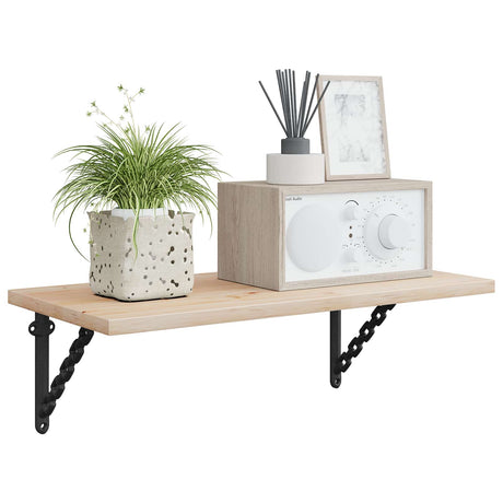 Vidaxl wandplank beugels 12 st zwart 21 x 21 x 3,5 cm staal