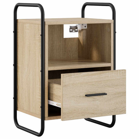 Vidaxl hangend nachtkastje sonoma eiken 40 x 30 x 60 cm bewerkt hout