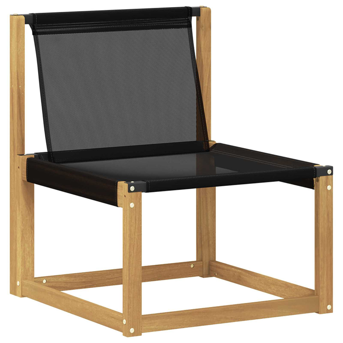 Vidaxl tuinbank massief acaciahout en textilene wit 63 x 71 x 73 cm