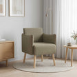 Vidaxl accentstoel kaki korrelige velvet