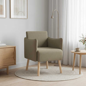 Vidaxl accentstoel kaki korrelige velvet