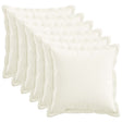 Vidaxl kussen met kussen houten 6 st wit faux linnen