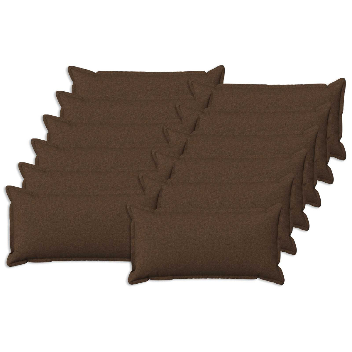 Vidaxl kussen 12 st houten bruin 40 x 80 cm faux linnen