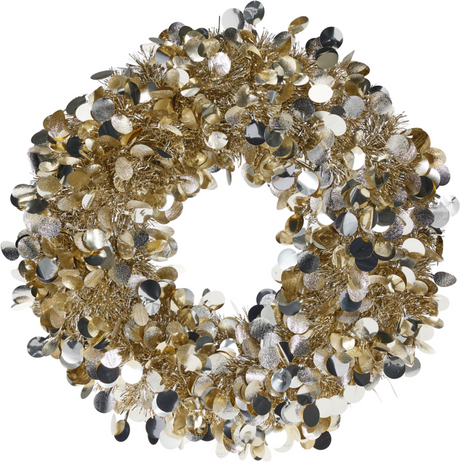 Krans tinsel 46cm - champagne