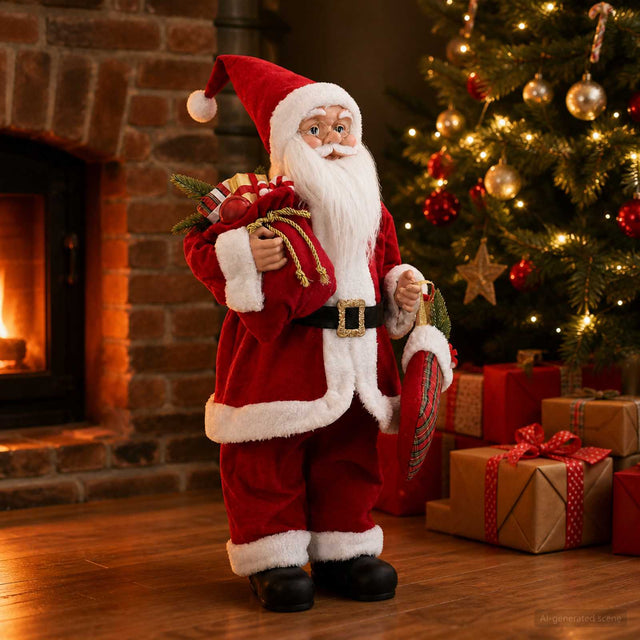 Vidaxl kerstman figuur rood 62 cm polyester