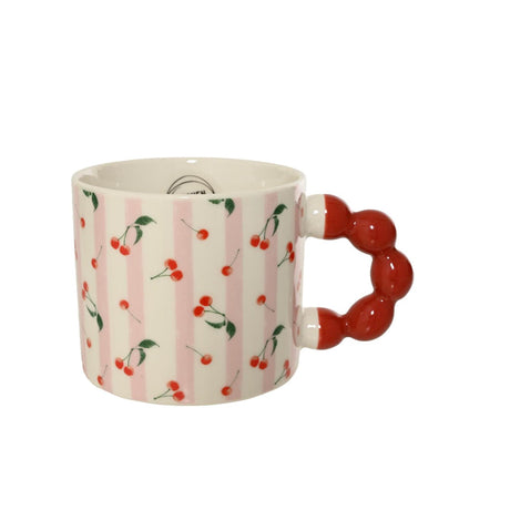 Kubek Decoris porcelana wiśniowa 13,8x9,1x8cm 340ml