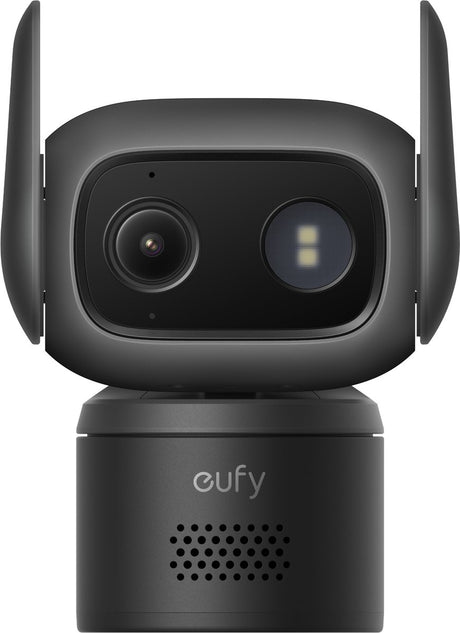 Eufy beveiliging bedrade cam c31, zwart, kantelbare beveiligingscamera, binnen en buiten, duale antenne, kleurennachtzicht, lokale opslag, geen maandelijkse kosten, ip66-waterdicht, ai mens voertuig huisdierdetectie, 24 7 kontynuuj opname