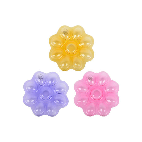 Talerz Decoris ze szkła kwiatowego 3 różne kolory ø20,7xh2cm